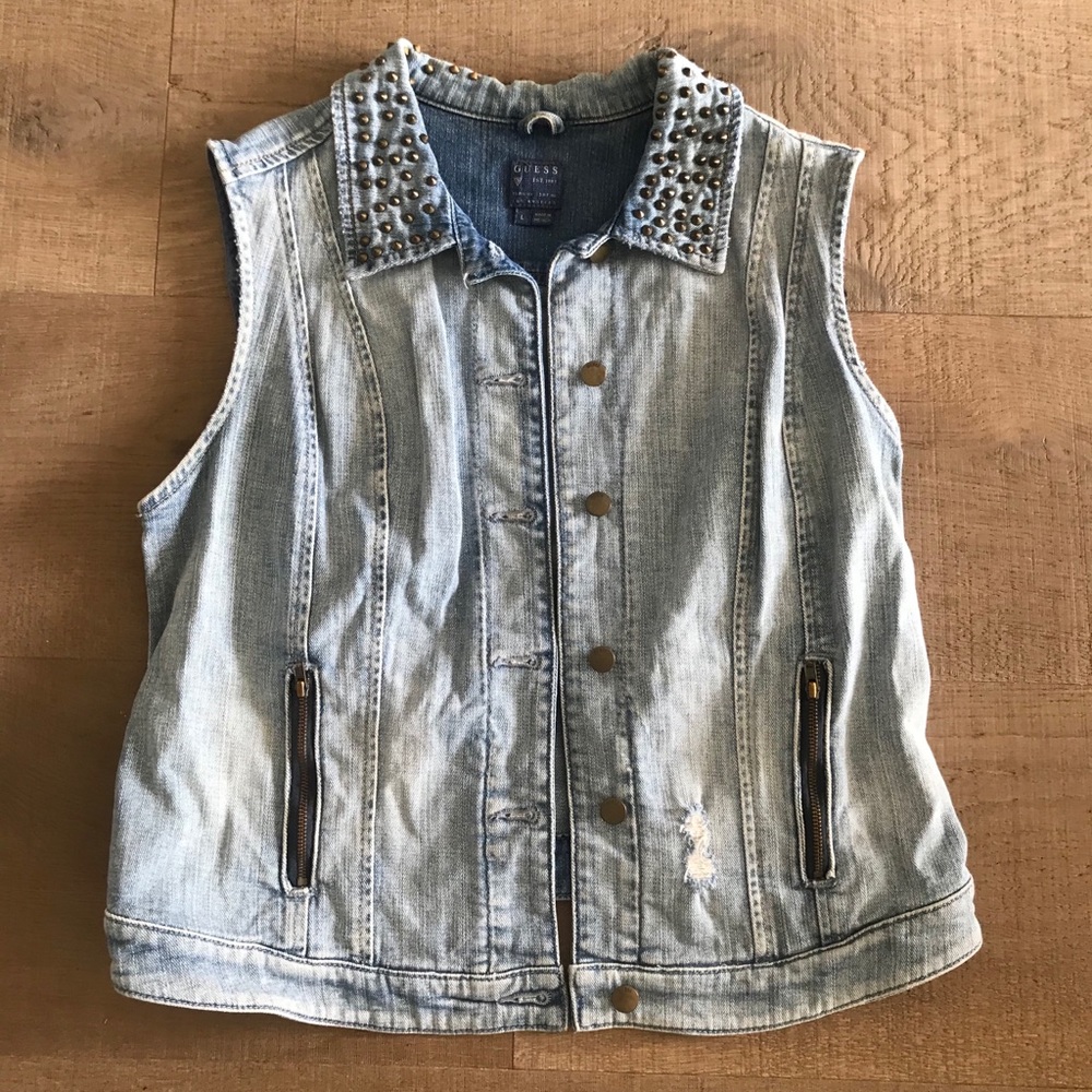 Guess Sleeveless Jean Jacket